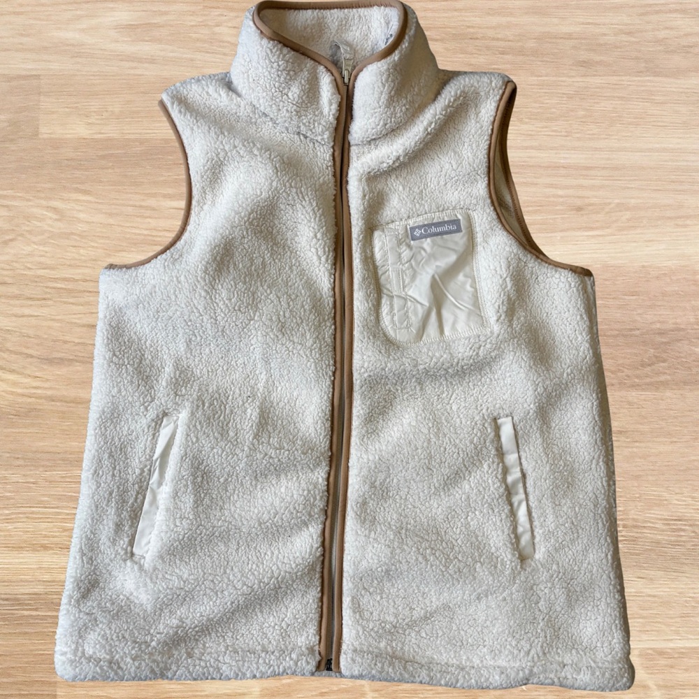 Columbia Off-White Fleece Vest